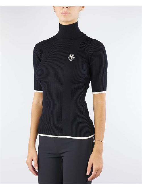 Viscose turtleneck with college logo Elisabetta Franchi ELISABETTA FRANCHI | Sweater | MK89M46E2685